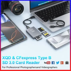10Gbps CFexpress Type B XQD SD 3.0 Card Reader