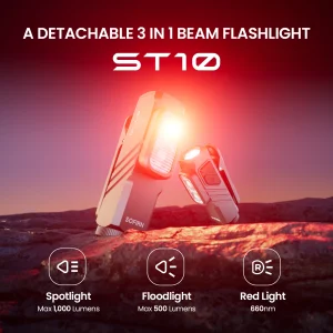 SOFIRN Mini ST10 1000LM EDC Flashlight USB C 14500 Rechargeable with Red Light