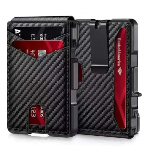 RFID Blocking Men Wallet | Minimalist Slim Smart Pop-Up Card Holder