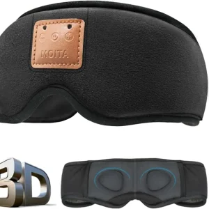 3D Sleeping Eye Mask with Built-in Sponge Speakers, Wireless Bluetooth