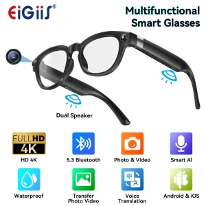 EIGIIS AI Smart Glasses Bluetooth Call With AI Voice Translate Intelligent