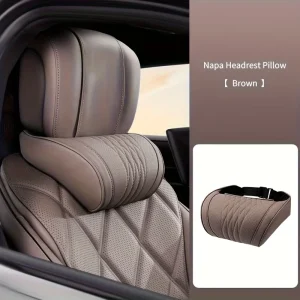 Use luxury car neck pillows, Nappa leather headrests,