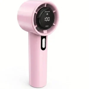 Semiconductor Cooling Handheld Fan, LED Display 100-Speed Turbo
