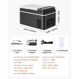 SucceBuy 15L - 55L Car Refrigerator Mini Fridge Portable Compressor